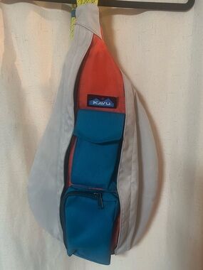 Kavu Teal Orange Gray Sling Pack